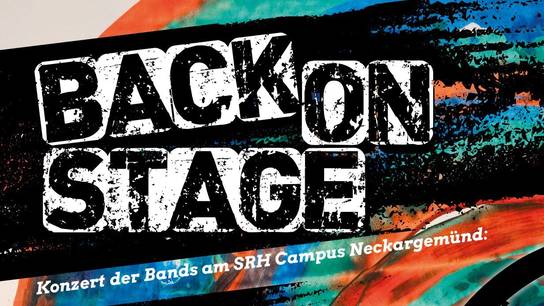 Plakat zum Live-Konzert "Back on Stage", das Schulkonzert am 16.05.2024